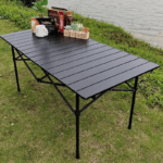 Black Metallic Foldable Outdoor Table - Image 4