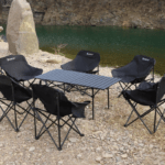 Black Metallic Foldable Outdoor Table - Image 6