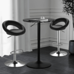 Adjustable Leather Counter Barstool - Image 8