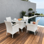 4-Seater Rattan Dining Set - Image 2