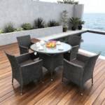 4-Seater Rattan Dining Set - Image 4